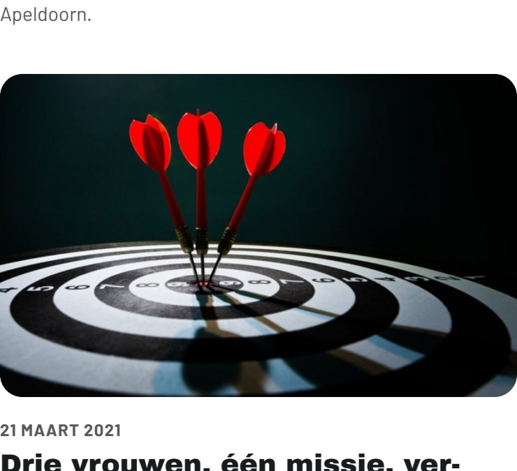 Drie vrouwen, één missie, verschillende wegen. Of toch niet?